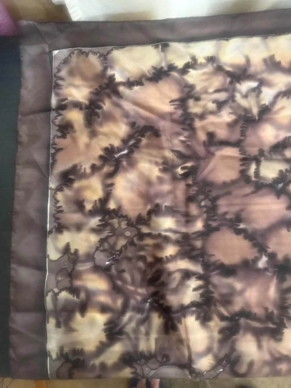 Vintage Dolores Gotti Limoux Hand-Painted Signed Silk Scarf 34